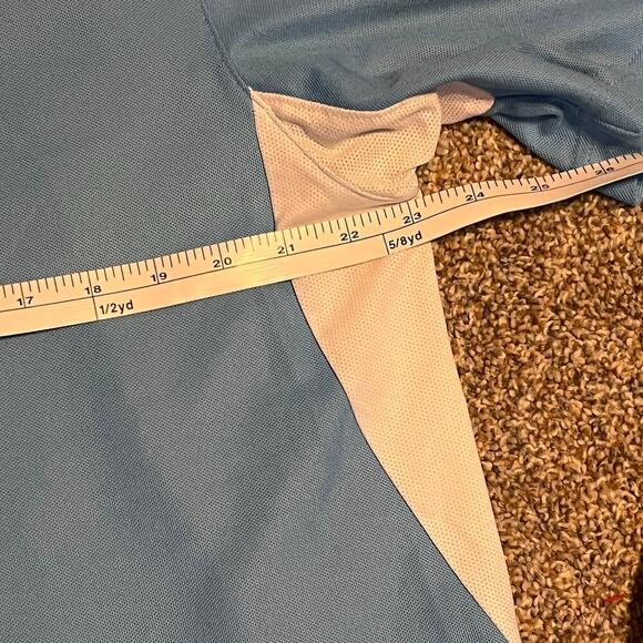 Cutter & Buck Tour 18 Men Men's Blue/Green/White Golf Polo.  Size XL - Picture 4 of 8